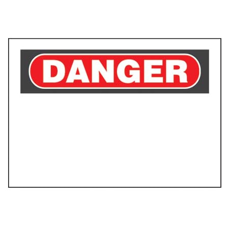Panduit Adhesive Sign, Polyester, 'Danger (header only)', 20"x14", PPS1420D440 PPS1420D440